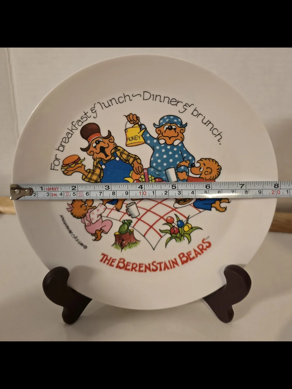 Vtg 1983 Berenstain Bears 3pc Melamine Dish Set by Deka USA